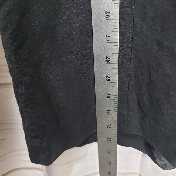 Adolfo Studio Vintage Dress Women Size 6P Black Linen Y2K Friends Whimsygoth LBD - Picture 9 of 11